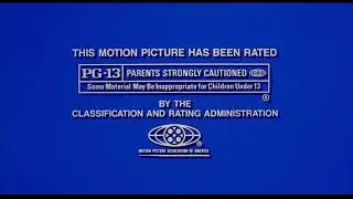 MPAA Rating Screen (PG-13, 1996)