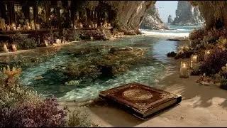 The Sunlit Cove of Sacred Pages | Medieval Fantasy Music & Animated Ambience