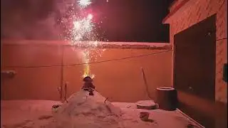 FIREWORK IN THE SNOW DAY