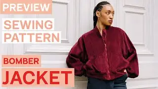 Preview: Bomber Jacket Sewing Tutorial The Audrey Jacket JULIANA MARTEJEVS Easy Jacket Sew Along