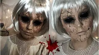 Halloween Makeup Tutorial || Creepy Cracked Face Doll