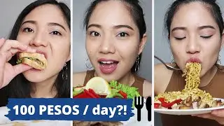 What I Eat in a Day ♥ Healthy Eating on a Budget: 100 Pesos isang Araw! (Challenge!!!)