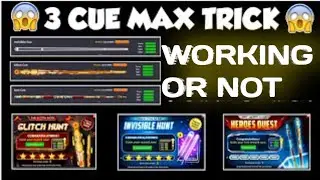 3 Cues Max Trick!!Working or Not!!New Version!!8 Ball Pool!!