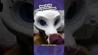 Как сделать меховую основу для головы фурсьюта, напечатанную на 3D-принтере #фурсьют #производите...