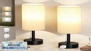 Bedside Table Lamps Set of 2 3 Color Temperatures Pull Chain Review