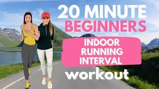 Beginners Running Workout - 20  Minute Home Workout - Indoor Running Interval