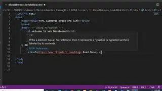 4. Complete Web Development: THML Break Link