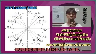 315 Degrees Total Trig Analysis: Six Values and Coords