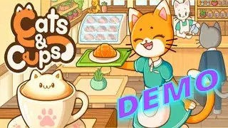 First look! New Cute 'n Cozy Job Sim | Cats&Cups DEMO Part 1