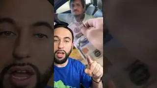 $100 bill rip, drive thru prank! #hundred #dollars #drivethrupranks #money #shorts
