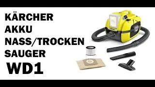 Akku Nass Trocken Sauger K&auml;rcher WD1