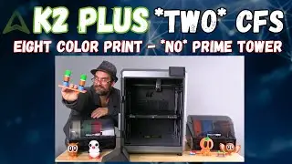 Creality K2 PLUS:  EIGHT (8) Color Test Tower - *NO PRIME TOWER* - 2 CFS - 3D Printer