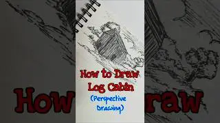How To Draw in Two Point  Perspective | Log Cabin in Perspective | Rough Sketch | Moses Godinho