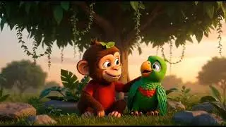 🐒🦜 Monkey aur Parrot ki Kahani | Jungle Moral Story in Hindi