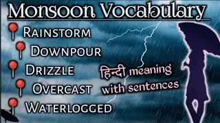 Rain Related Words in English | Rainy Season Vocabulary | Monsoon Vocabulary English to Hindi |