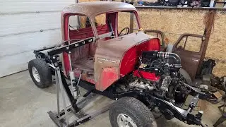 Установка кабины IH 56 на раму Caddy, проект по замене рамы пикапа International.