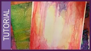 ✬ EASY Watercolor Background TUTORIAL ✬  Painting techniques for beginners by Sakuems