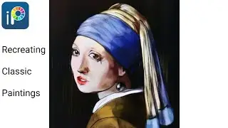 Recreating Johannes Vermeer's Girl with pearl earring painting || Drawwithshine || Ibis Paint X