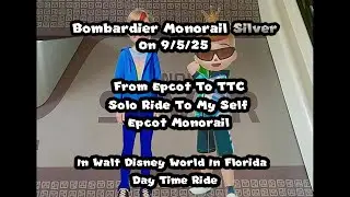Bombardier Monorail Silver From Epcot To TTC ( Rainy-ish )
