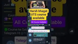 👀Harsh bhagat UTS course available for free | leak course available | free course #shorts