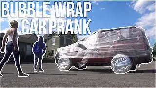 CRAZY BUBBLE WRAP CAR PRANK ON BOYFRIEND!!! *Goes Crazy!