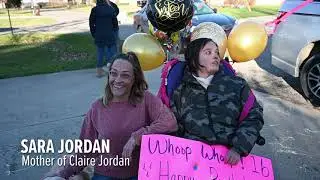 Drive-by parade helps Claire Jordan celebrate 16th birthday