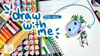 Draw a chibi astronaut with me - Using arteza everblend alcohol and acrylic markers 