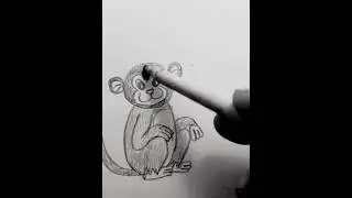 monkey drawing | simple monkey drawing #art #drawing #monkey  #sketch #shorts