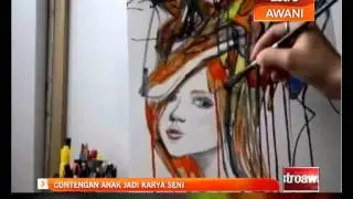 Contengan anak jadi karya seni