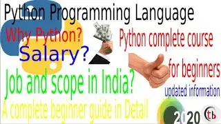 Python Programming Language complete beginner course|Salary in India|Job scope|Why Python?|In Hindi