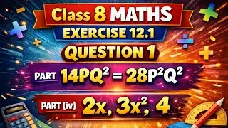 Class 8 chapter 12 factorisation ex 12.1 question no. 1  3rd and 4th part