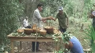 une c&eacute;r&eacute;monie improvis&eacute;e (Tabi, Yucatan, Mexique)