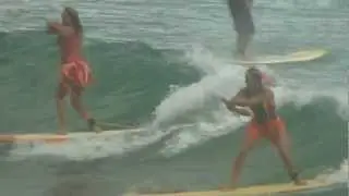 Mother and daughter Surfdancing