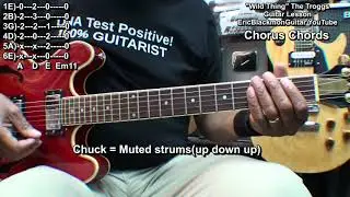 WILD THING The Troggs Guitar Lesson - 4  Open Chords - @EricBlackmonGuitar