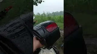 Suddenly Rain Started 🌧️🏍️ Unexpected Rain Vibes