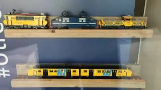 Dutch Lego trains at Utrecht centraal station with the old blue board from the past
