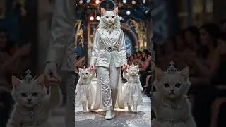 White Cat Queen's Final Walk with Her Royal Kittens 👑😭 | Velvet Fashion Show Gone Emotional!