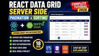 React Data Grid with Server Side Pagination & Sorting | Spring Boot API Integration 2026