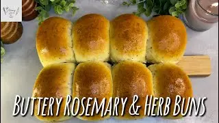 Buttery Rosemary & Herb Buns | Soft Homemade Buns Recipe  #butterbun #rosemary #herbs