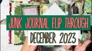 Journal flip through in my December 2023 creative daily journal