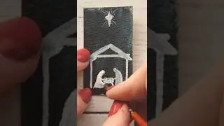🎄Easy Watercolor Nativity | Step-by-Step Tutorial #christmas #shorts #easyart