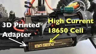 HBX 12891 DUNE THUNDER: 3D Printed 18650 Flat Top High Current Battery Adapter!