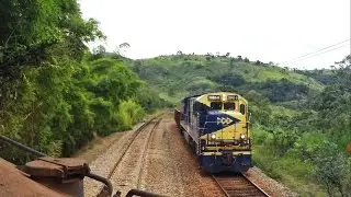 Cruzamento ferroviario no p&aacute;tio de Arrojado Lisboa ( MRS Logistica ) - Ramal do Paraopeba