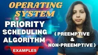 Priority Scheduling Algorithm with Example|Preemptive and Non-preemptive Priority Scheduling |OS|