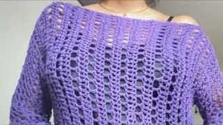SWEATER NURIA EN VIVO! POR MARICITA #crochet #ganchillo #sweater #dosagujas #bolero #poncho #vestido