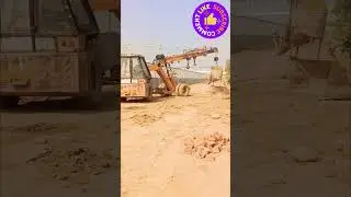 Ace hydra crane work from railway!!#backhoe #facts #shortvideo #hydra