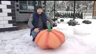 Декор для сада, тыква из артбетона