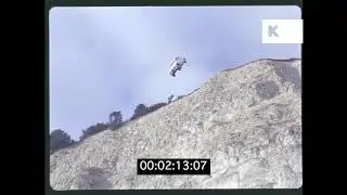 1966  Car Drives Off Cliff And Into Quarry, Stunt Driving, 35mm