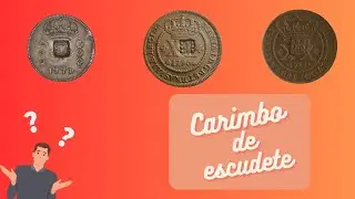 Explicando o carimbo de escudete nas moedas coloniais de COBRE