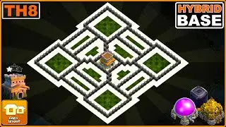 НОВИНКА! Гибридная база TH8 [ЗАЩИТА] 2023 КОПИРОВАТЬ ССЫЛКУ | База трофеев COC Town Hall 8